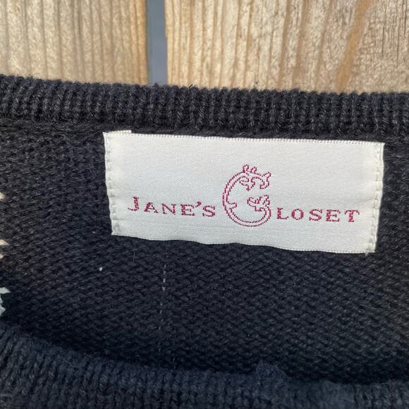 Vintage Jane's Closet Cardigan Animals Safari Retro Button Front Knit Size Small - Picture 8 of 11